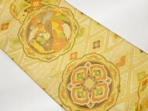 佐賀錦鳳凰に華文・古典柄模様織出し袋帯